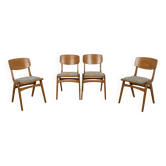 Chaises de Salle à Manger Boomerang de Gościcńskie Furniture Fabryki, 1960s, Set de 4