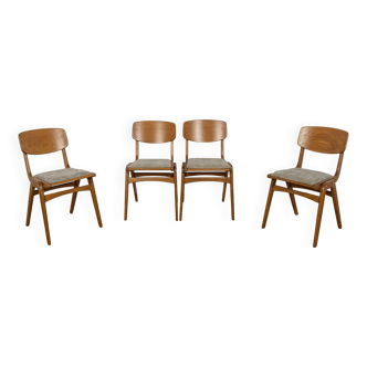 Chaises de Salle à Manger Boomerang de Gościcńskie Furniture Fabryki, 1960s, Set de 4