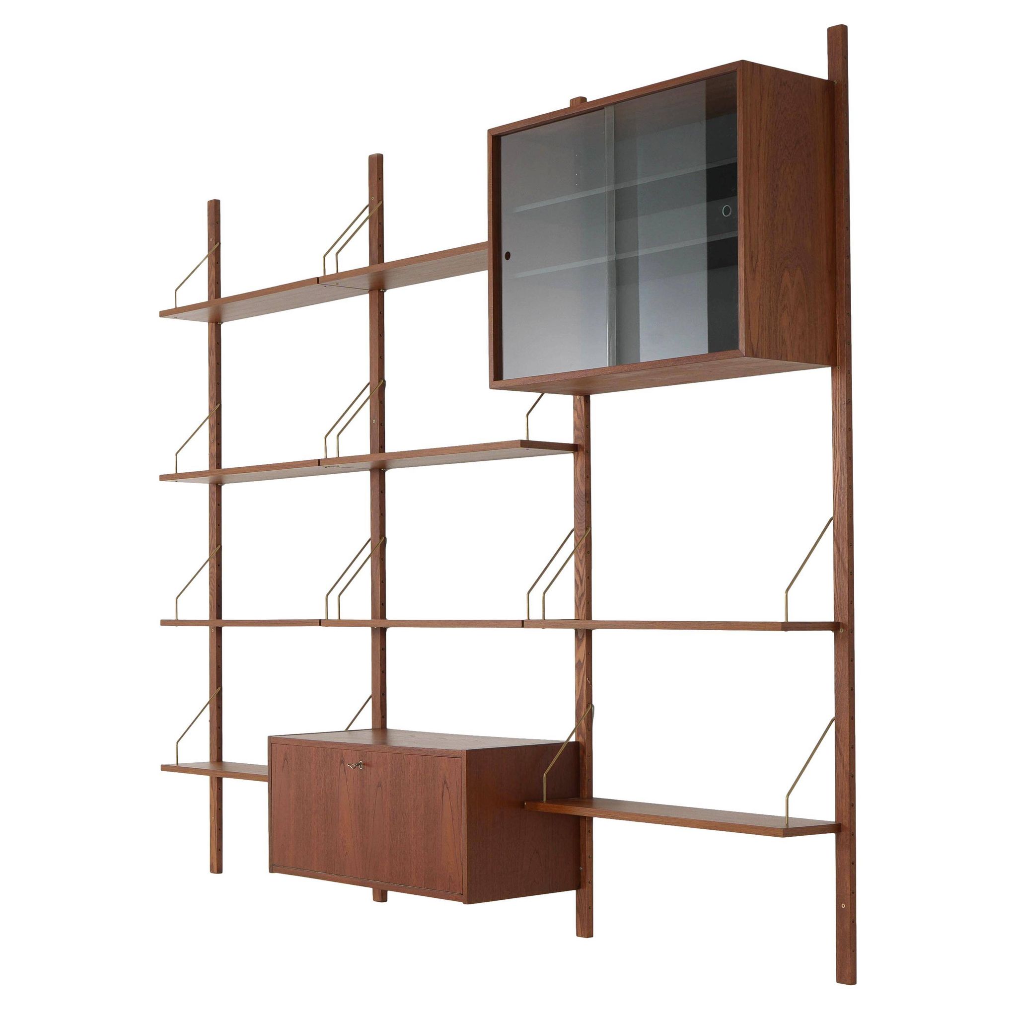Teak modular shelving unit, Danish design, 1970s, made in Denmark