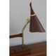 Vintage desk lamp double casserole in metal and brass, 1960
