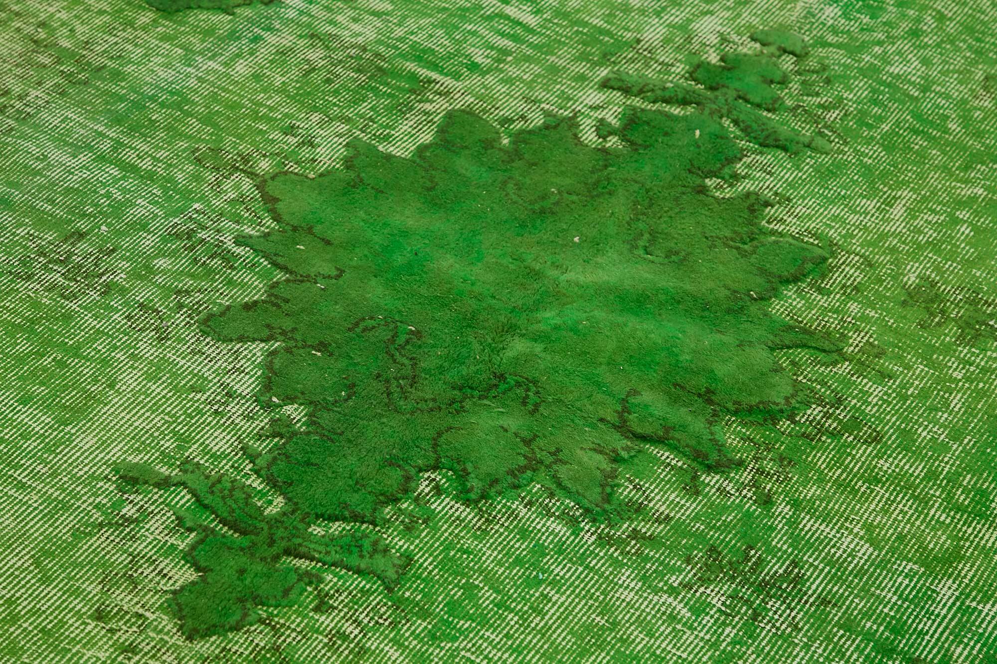 Overdyed Wool Vintage Handmade Carved Rug 169 cm x 288 cm