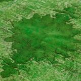 Overdyed Wool Vintage Handmade Carved Rug 169 cm x 288 cm