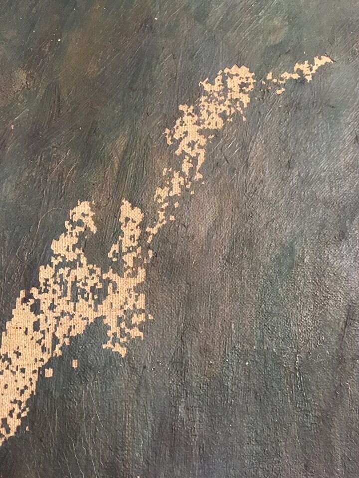 Old oil portrait early 20th century