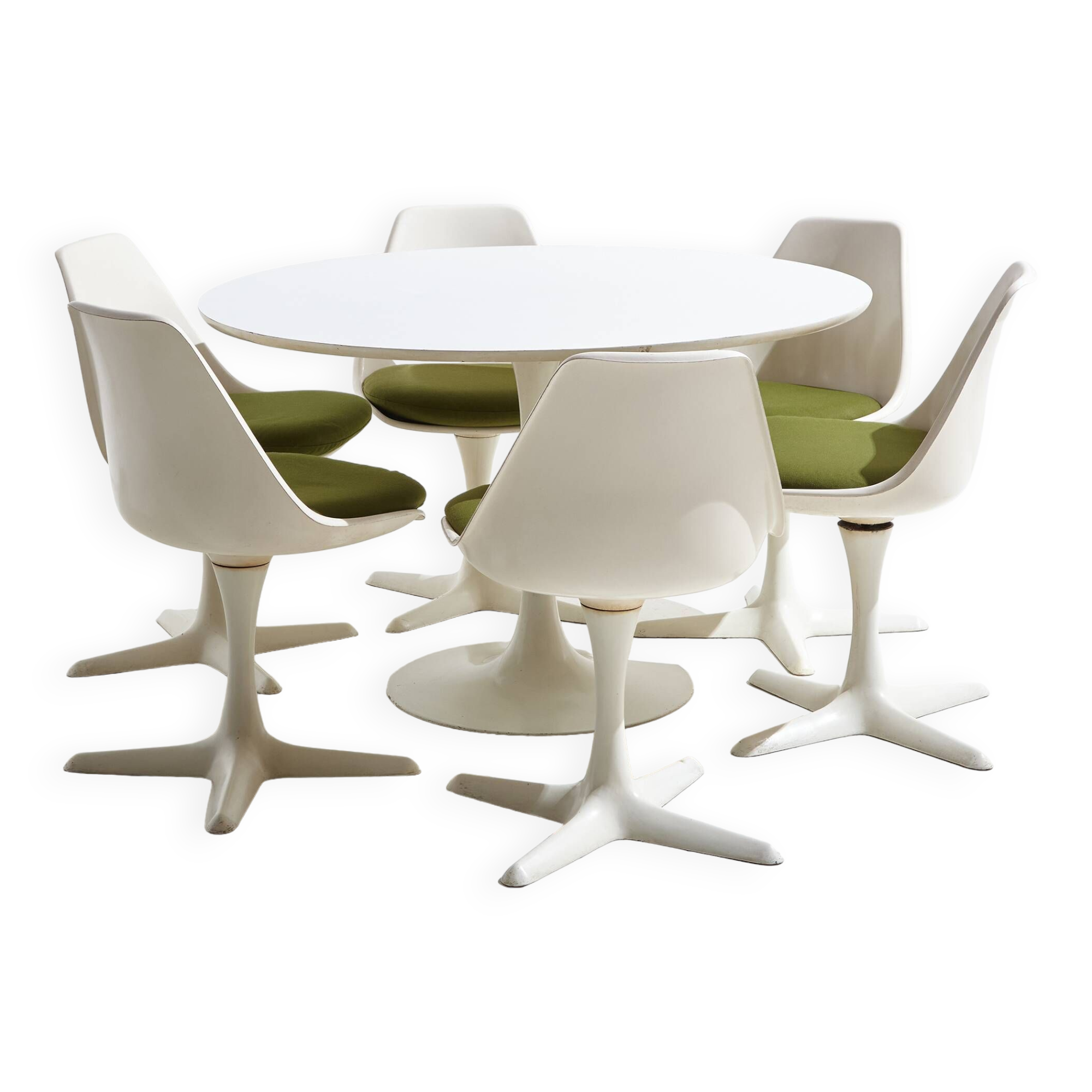 ARKANA DINING SET BY MAURICE BURKE, SET OF 7 (MK9663)