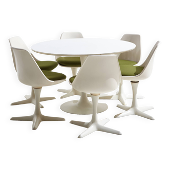 ARKANA DINING SET BY MAURICE BURKE, SET OF 7 (MK9663)