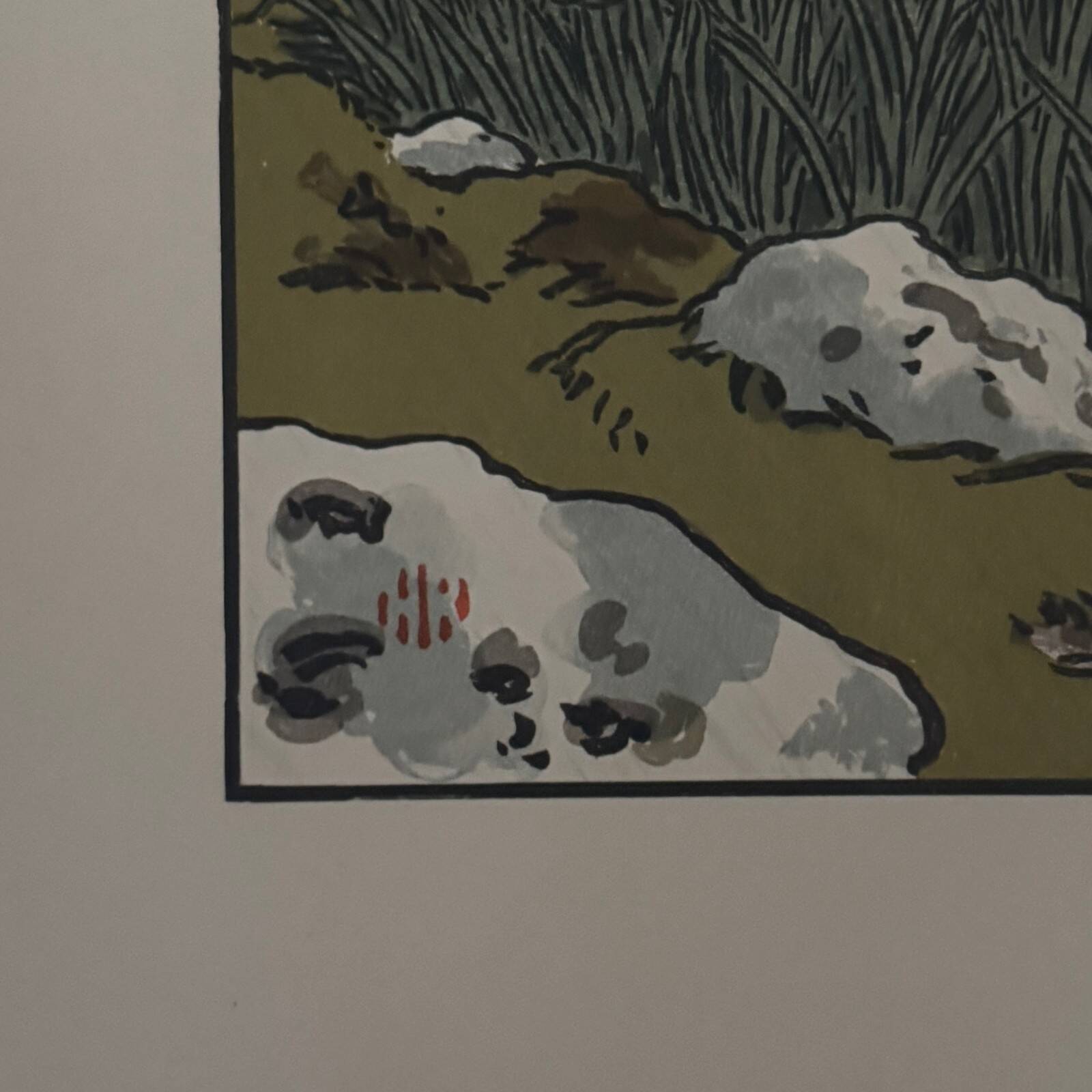 Lithograph by Henri Rivière Stream at Lopérec