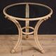 Italian iron side table with glass top