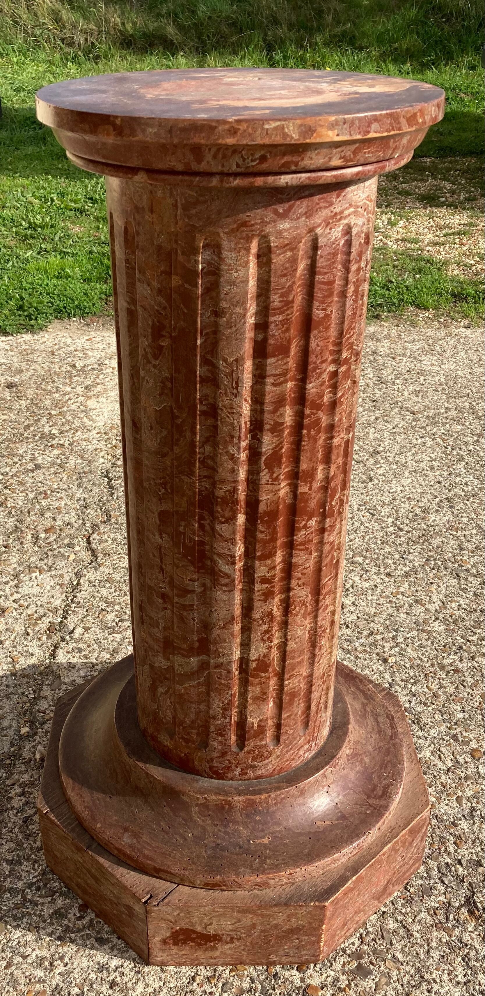 Faux marble column