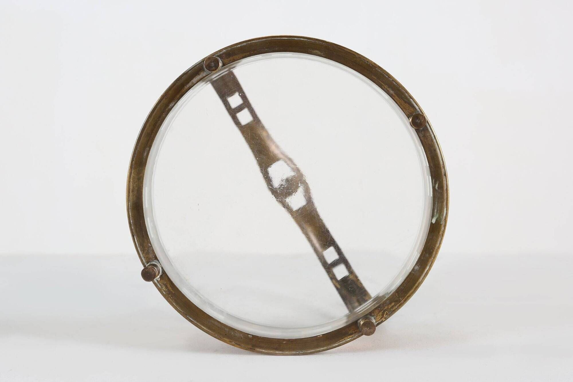 Art Deco Austrian Fruit Basket in Copper and Glass, 1920