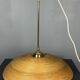 Set of 3 midcentury rattan bamboo pencil reed hanging pendants, Italy 1970s