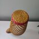 Glass and raffia water carafe