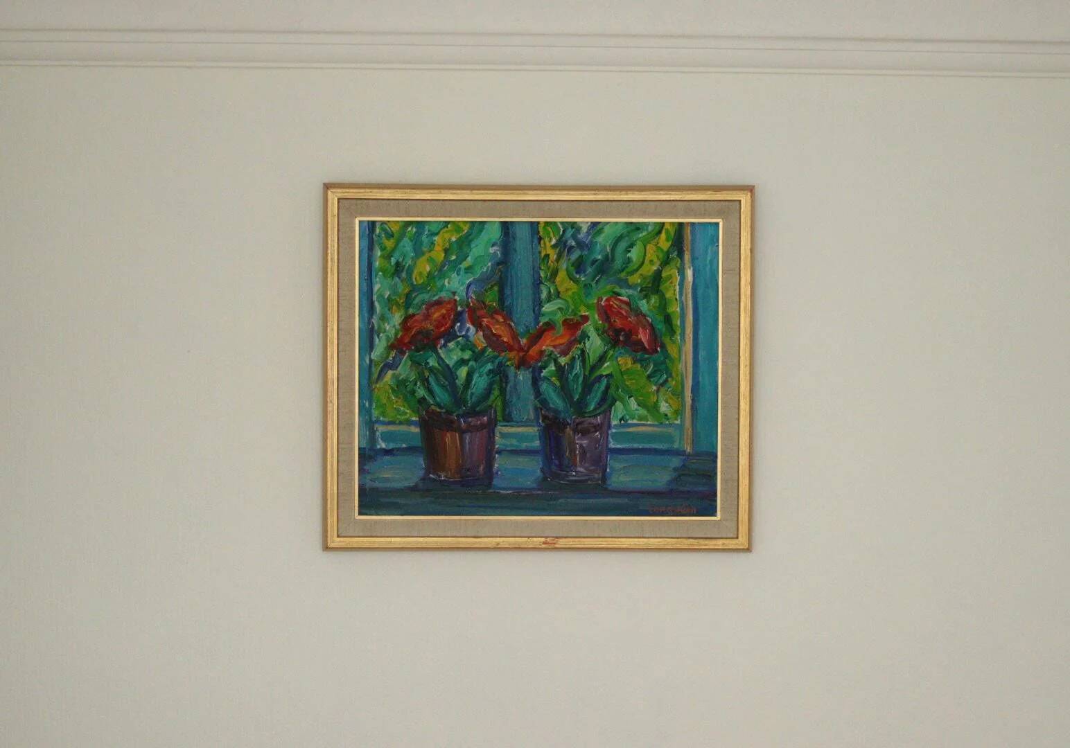 Oil on canvas "Fönster", Knut Lindström 1973