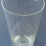 Suite of six glasses with orangeade, long drink, water or table in colorless crystal.
