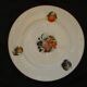 6 flat plates in orchies earthenware. fruit design.