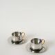 Set of double-walled stainless steel espresso cups made in Italy, 1970s design.