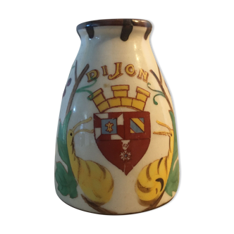 Small mustard pot Grey Poupon coat of arms of Dijon