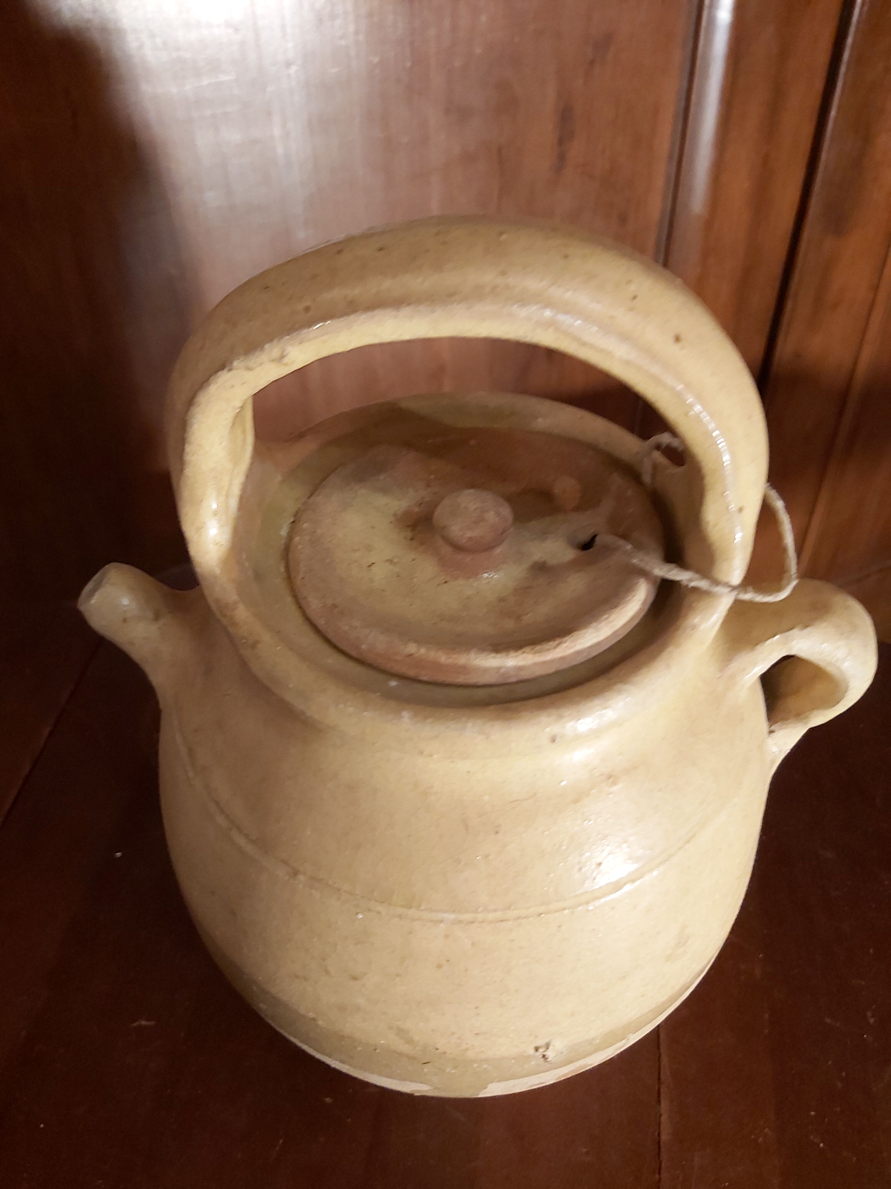 Old glazed terracotta gargoulette