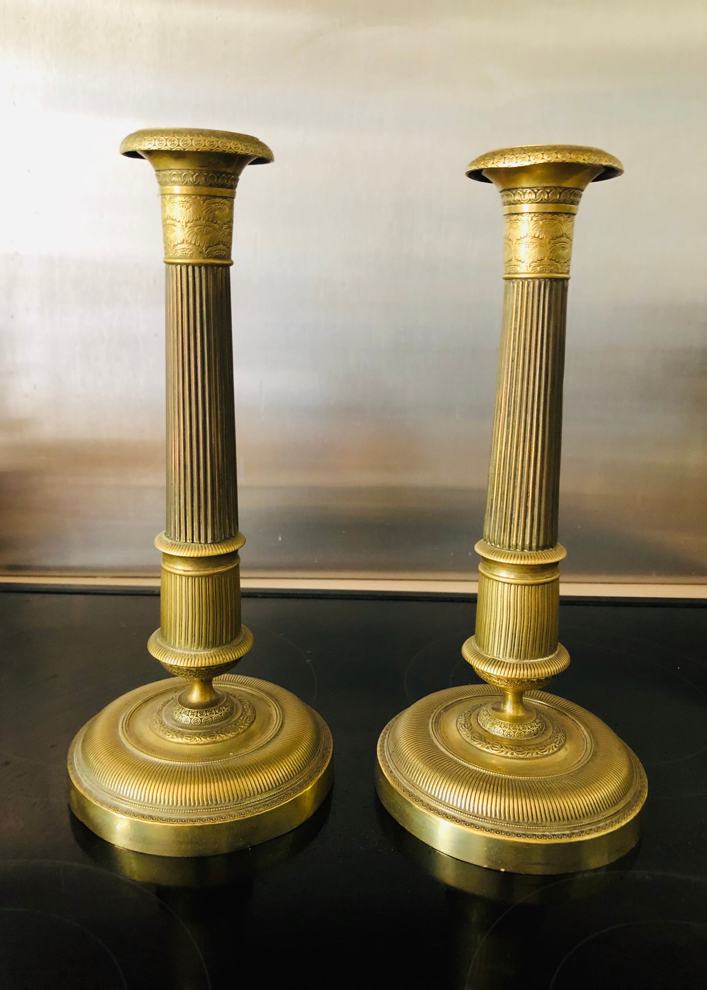 Pair of brass torches
