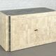 Vintage sideboard in stone and brass marquetry, 1980s