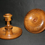Old pair of candlestick in olivier remember Jerusalem early XX th