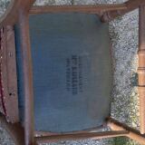 2 chaises velours rouge