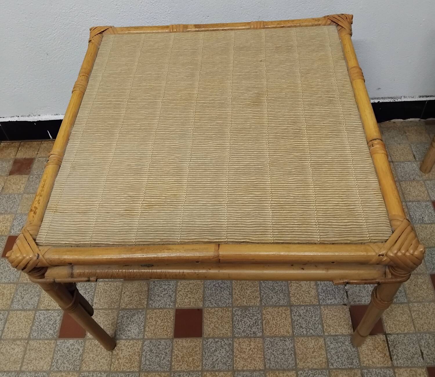 Set of 3 Vintage Rattan Coffee Tables