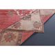 Vintage Turkish Oushak handmade pink cotton wool runner rug 163x370