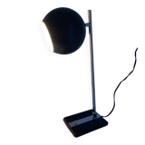 Large vintage 1960s black and wood eyeball design desk lamp - 50 cm