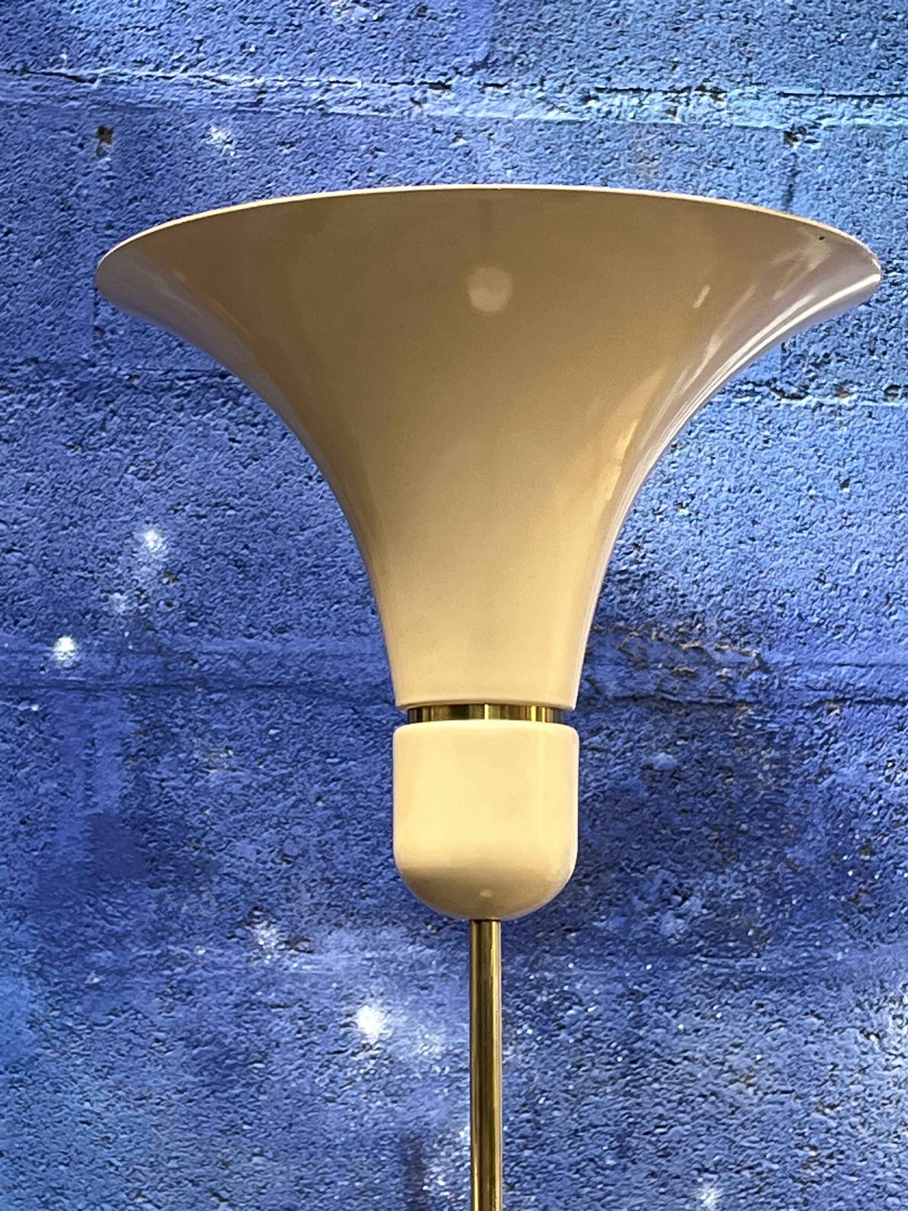 70s brass floor lamp
