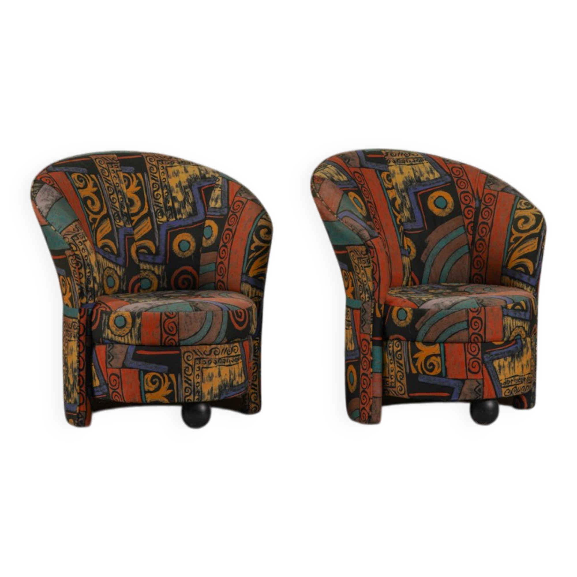 2 fauteuils postmodernes, Allemagne années 1980