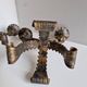 Pair of Brutalist Candelabra Candle Holders from the 60s 70s