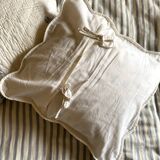 Housses de coussin en coton ancien en toile de Jouy