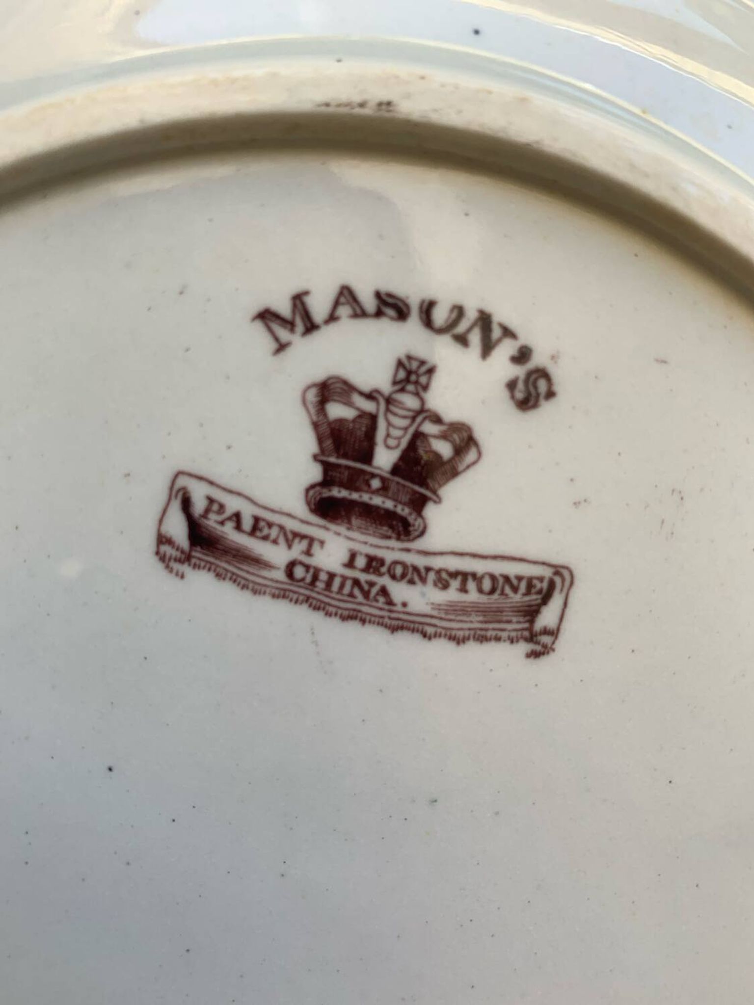 Ironstone Mason's Porcelain Plate