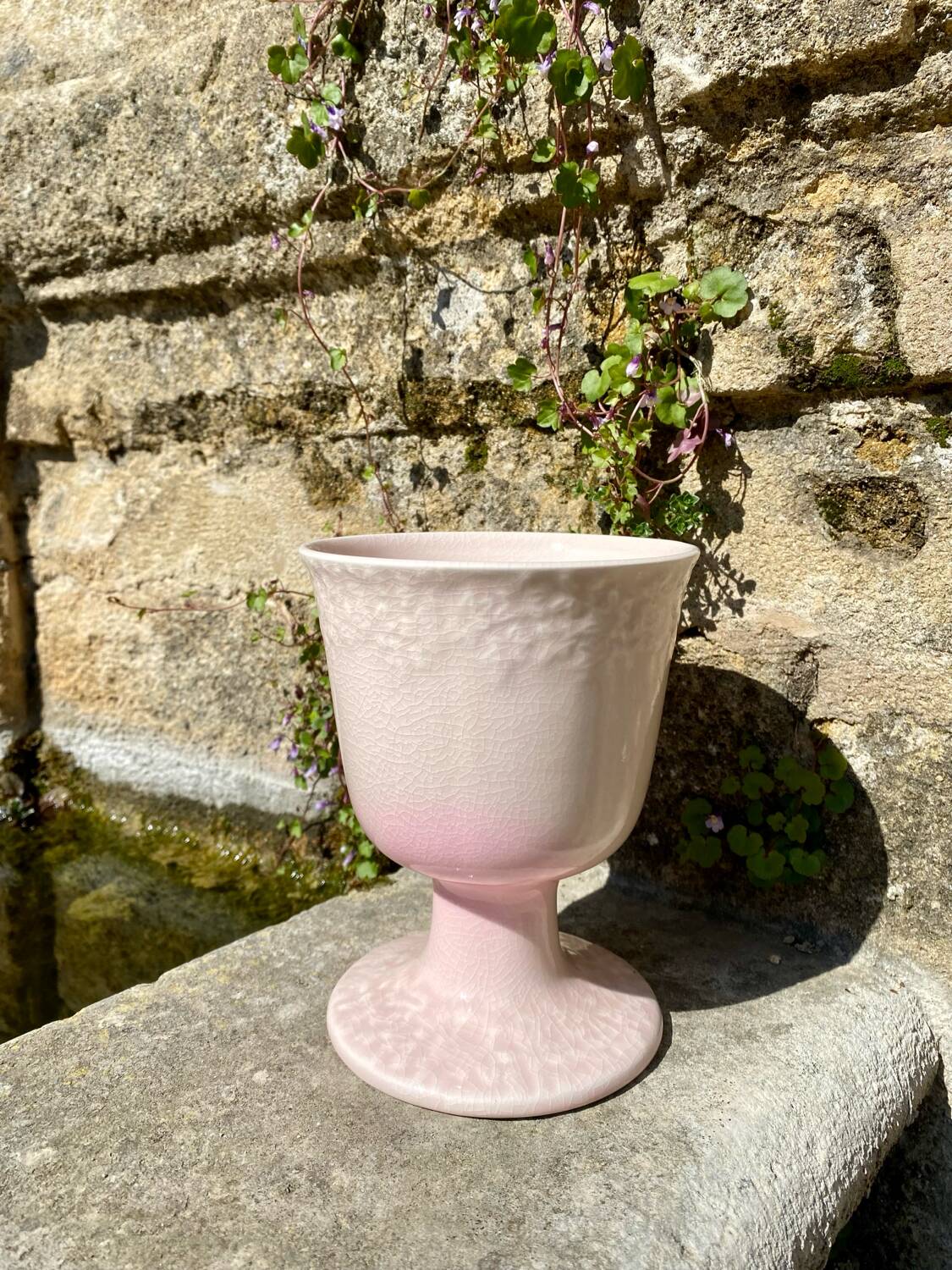 Powder pink vase cup