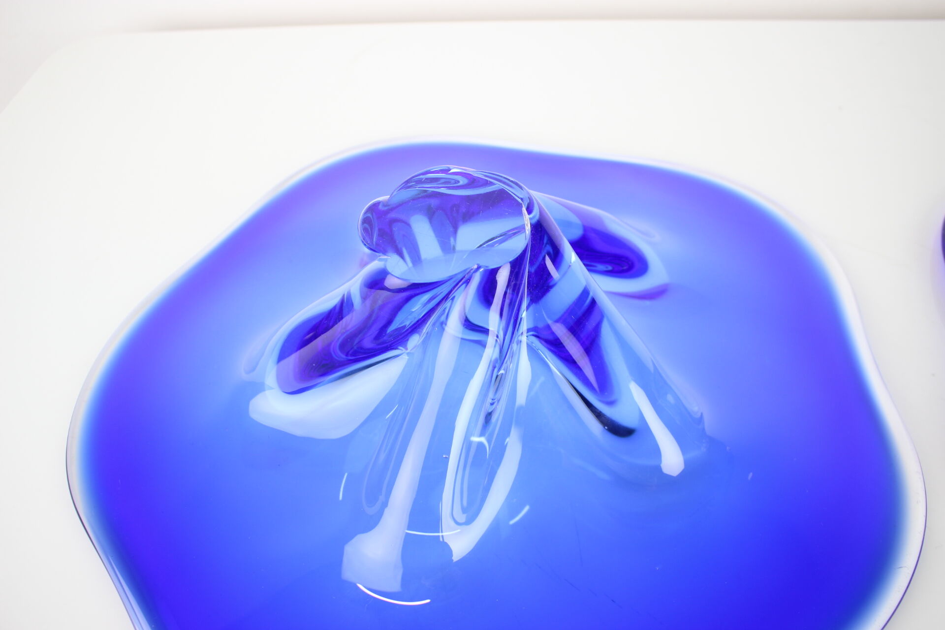 Czech art glass bowl by josef hospodka for chribska glassworks, 1960's