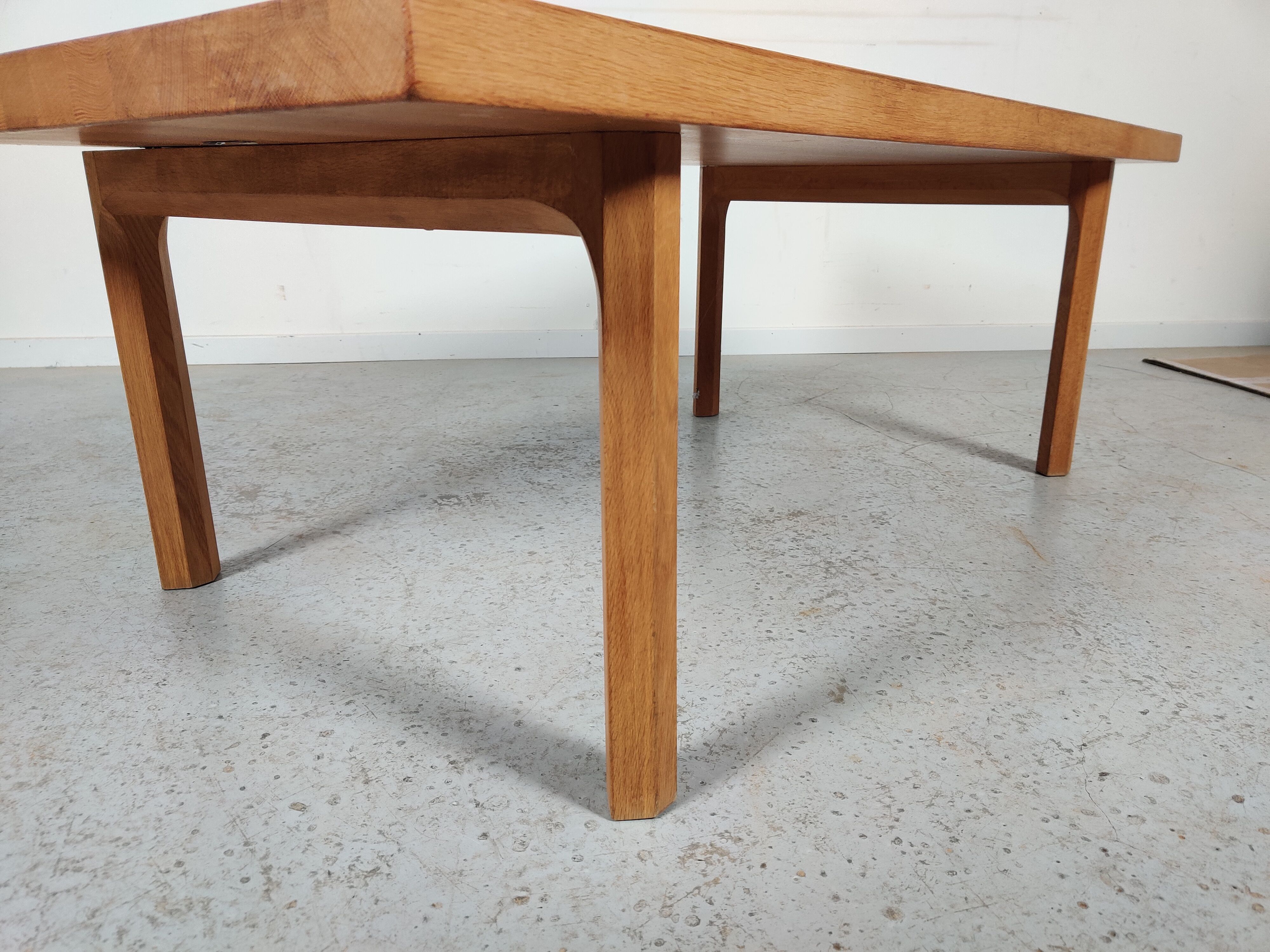 Scandinavian coffee table Mickaël Laursen in solid oak, Denmark 1960s