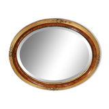 Miroir ovale en bois doré – début XXe