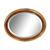 Miroir ovale en bois doré – début XXe