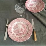Set of 5 flat plates, EIT England, country décor