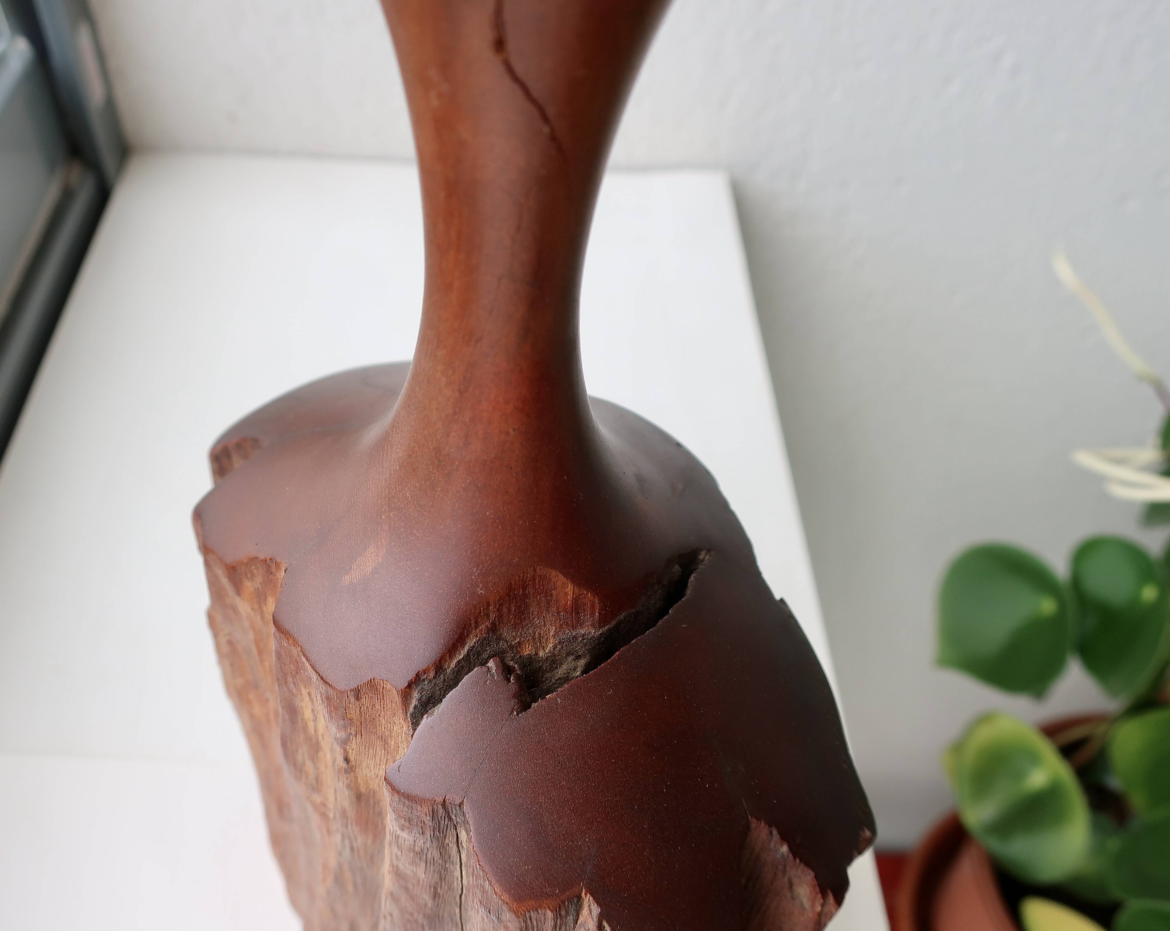 Vase Sculpture 20th Century Australian Rosewood DLG Doug Ayers