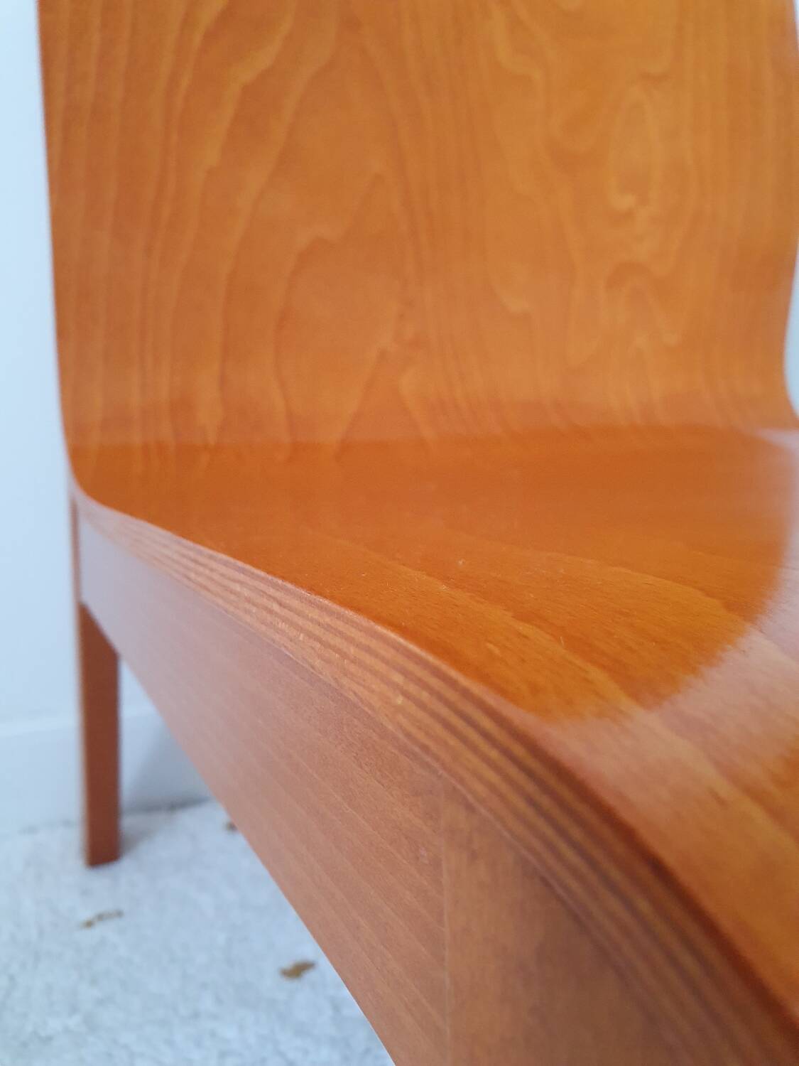 Scandinavian armchair in curved wood