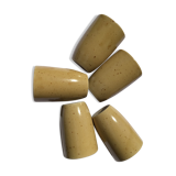 5 digoin cups speckled blond