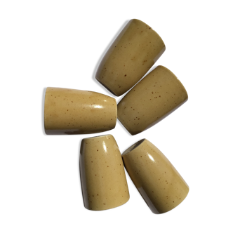 5 digoin cups speckled blond