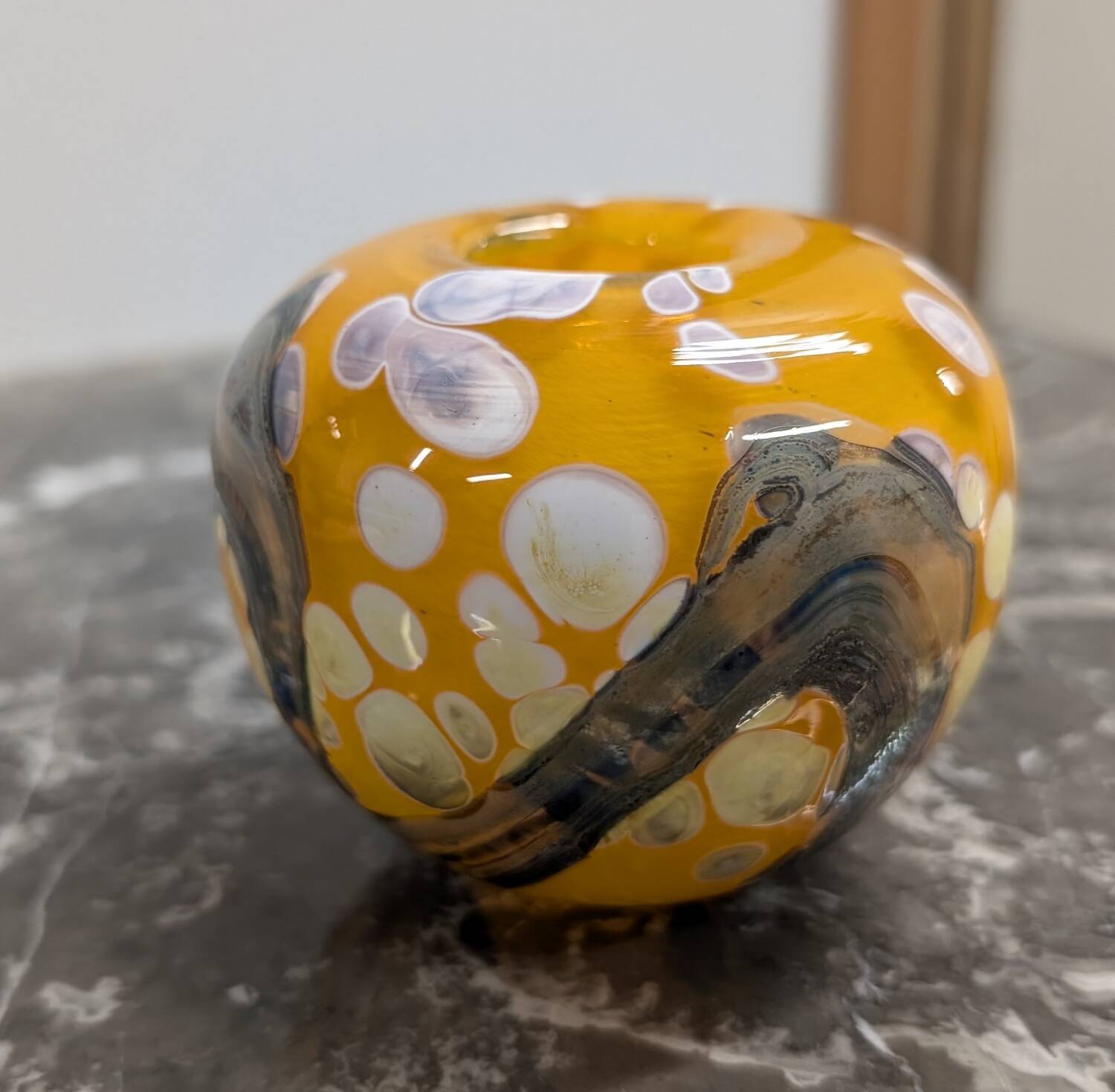 Glass paste ball vase