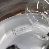 Art Deco chrome and opaline glass chandelier by Napako, 1930s