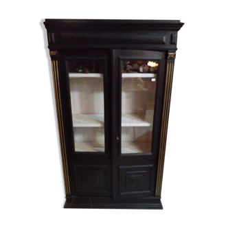 Blackened library display case