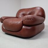 Sapporo leather armchairs by Mobil Girgi, Italy 1970's