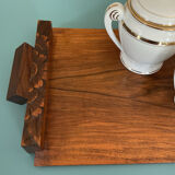 Art Deco walnut plateau