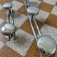 70s chrome metal coat rack (X2)