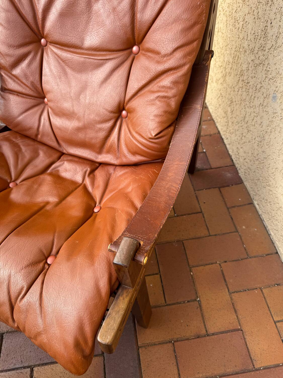 Fauteuil vintage « Hunter » avec ottoman par Torbjørn Afdal, années 1960, Norvège